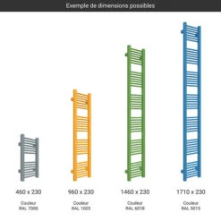 Sèche-serviette électrique - Couleur Au Choix - Raccordement à Droite - Mike/230/E8 -Sèche-Serviettes gamme seche serviettes mike 230 couleur