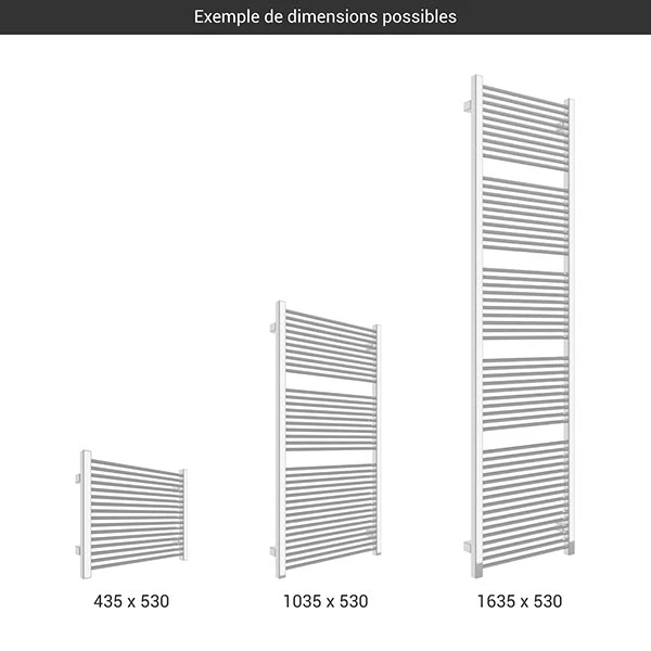 Sèche-serviette Chromé électrique - Largeur 530mm - Raccordement à Droite - Mike/530/E8 4 Sèche-serviette Chromé électrique - Largeur 530mm - Raccordement à Droite - Mike/530/E8 – Image 2