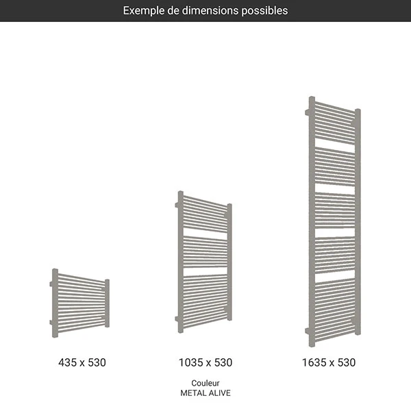 Sèche-serviette Mixte - Raccordement Au Centre Et à Droite - Mike/Z8MAV 4 Sèche-serviette Mixte - Raccordement Au Centre Et à Droite - Mike/Z8MAV – Image 2