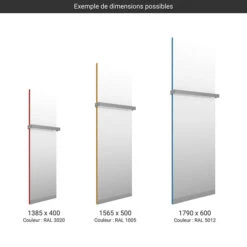 Sèche-serviette Miroir - Raccordement Au Centre Et à Droite - Mixte - Couleur Au Choix - Case Slim/Z8 7 Sèche-serviette Miroir - Raccordement Au Centre Et à Droite - Mixte - Couleur Au Choix - Case Slim/Z8 -Sèche-Serviettes gamme seche serviettes miroir case slim couleur 1
