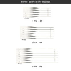 Sèche-serviette Horizontal - Chauffage Central - Blanc - Raccordement à Droite - Cyklon/O8B -Sèche-Serviettes gamme seche serviettes orizzontale cyklon blanc