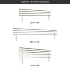 Sèche-serviette Horizontal - Chauffage Central - Blanc - Raccordement à Gauche - Tune HSD/YLB -Sèche-Serviettes gamme seche serviettes orizzontale tune hsd blanc