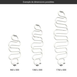 Sèche-serviette Design - Chauffage Central - Blanc - Raccordement Au Centre - Perla/ZXB -Sèche-Serviettes gamme seche serviettes perla blanc