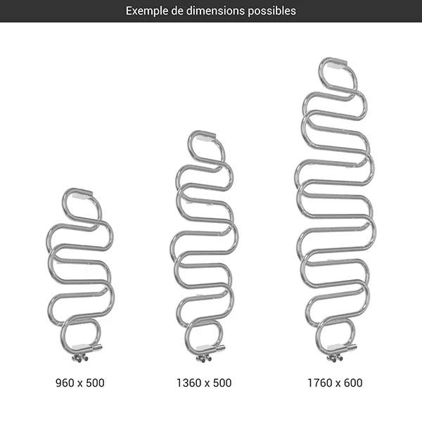 Sèche-serviette Chromé - Chauffage Central - Raccordement Aux Extrémités - Perla/ZX 4 Sèche-serviette Chromé - Chauffage Central - Raccordement Aux Extrémités - Perla/ZX – Image 2