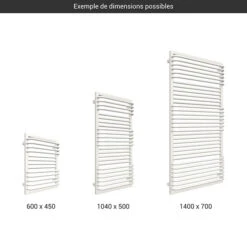 Sèche-serviette Chauffage Central - Blanc - Raccordement Au Centre - Poc/ZXB -Sèche-Serviettes gamme seche serviettes poc blanc 2