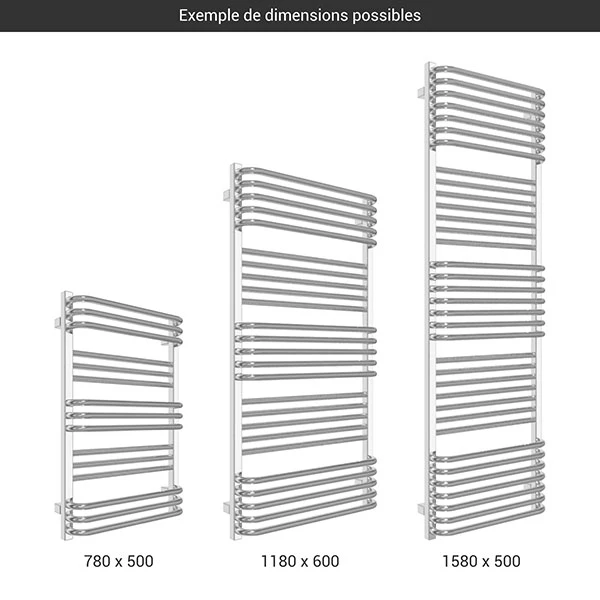Sèche-serviette Chromé - Chauffage Central - Raccordement Au Centre - Pola/CHZX 4 Sèche-serviette Chromé - Chauffage Central - Raccordement Au Centre - Pola/CHZX – Image 2