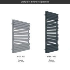 Sèche-serviette électrique - Couleur Au Choix - Raccordement à Droite - Quad B/E8 -Sèche-Serviettes gamme seche serviettes quad bold couleur