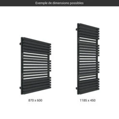 Sèche-serviette électrique Noir - Raccordement à Droite - Quadb/E8N 6 Sèche-serviette électrique Noir - Raccordement à Droite - Quadb/E8N -Sèche-Serviettes gamme seche serviettes quad bold noir 2