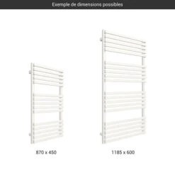 Sèche-serviette Chauffage Central - Blanc - Raccordement Au Centre - Quads/ZXB 6 Sèche-serviette Chauffage Central - Blanc - Raccordement Au Centre - Quads/ZXB -Sèche-Serviettes gamme seche serviettes quad slim blanc 1