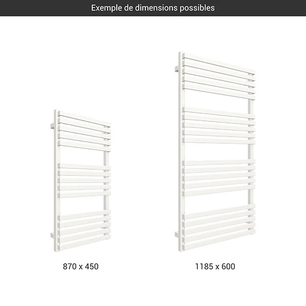 Sèche-serviette Chauffage Central - Blanc - Raccordement Au Centre - Quads/ZXB 4 Sèche-serviette Chauffage Central - Blanc - Raccordement Au Centre - Quads/ZXB – Image 2