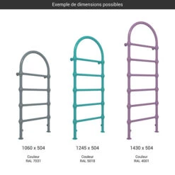 Sèche-serviette Chauffage Central - Raccordement Aux Extrémités - Couleur Au Choix - Rétro S 6 Sèche-serviette Chauffage Central - Raccordement Aux Extrémités - Couleur Au Choix - Rétro S -Sèche-Serviettes gamme seche serviettes retro s couleur