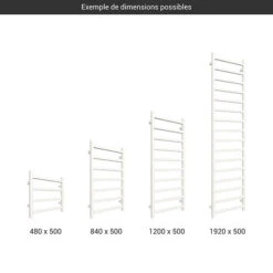 Sèche-serviette Chauffage Central - Blanc - Raccordement Aux Extrémités - Simple/SXB -Sèche-Serviettes gamme seche serviettes simple blanc 2