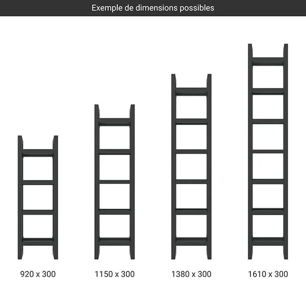 Sèche-serviette Chauffage Central - Noir Mat - Raccordement Aux Extrémités - Stand/SXN 4 Sèche-serviette Chauffage Central - Noir Mat - Raccordement Aux Extrémités - Stand/SXN – Image 2