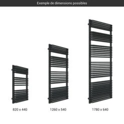 Sèche-serviette Chauffage Central - Noir Mat - Raccordement Au Centre - Tytus/ZXN 6 Sèche-serviette Chauffage Central - Noir Mat - Raccordement Au Centre - Tytus/ZXN -Sèche-Serviettes gamme seche serviettes tytus noir