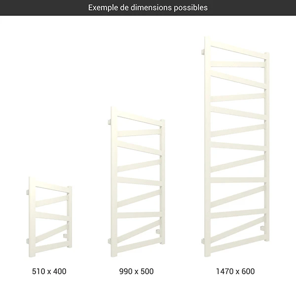 Sèche-serviette Mixte Blanc - Raccordement Au Centre Et à Droite - Vipera/Z8B 4 Sèche-serviette Mixte Blanc - Raccordement Au Centre Et à Droite - Vipera/Z8B – Image 2