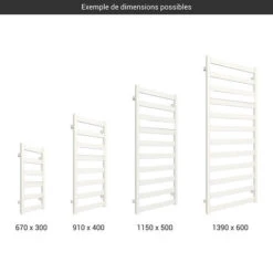 Sèche-serviette Chauffage Central - Blanc - Raccordement Au Centre - Vivo/ZXB -Sèche-Serviettes gamme seche serviettes vivo blanc 1
