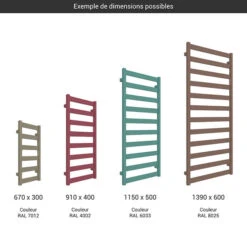 Sèche-serviette Chauffage Central - Couleur Au Choix - Raccordement Au Centre - Vivo/ZX 6 Sèche-serviette Chauffage Central - Couleur Au Choix - Raccordement Au Centre - Vivo/ZX -Sèche-Serviettes gamme seche serviettes vivo couleur 1