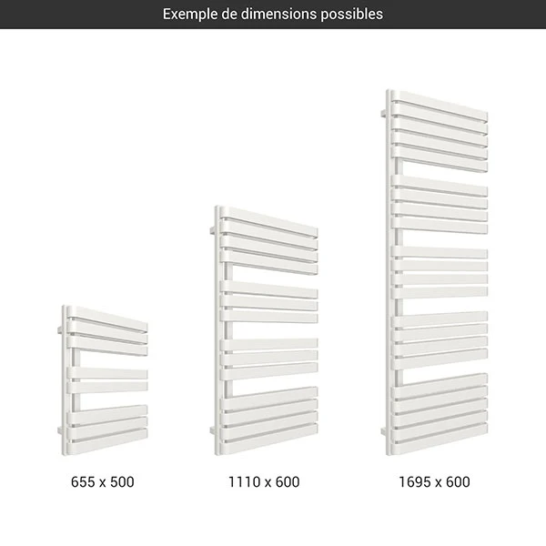 Sèche-serviette électrique Blanc - Raccordement à Droite - Warp S/E8B 4 Sèche-serviette électrique Blanc - Raccordement à Droite - Warp S/E8B – Image 2