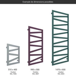 Sèche-serviette Chauffage Central - Couleur Au Choix - Raccordement Au Centre - Wind/ZX 6 Sèche-serviette Chauffage Central - Couleur Au Choix - Raccordement Au Centre - Wind/ZX -Sèche-Serviettes gamme seche serviettes wind couleur 2
