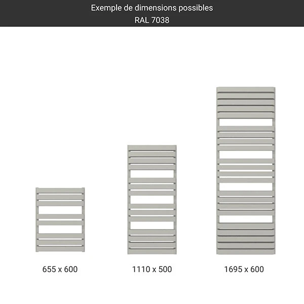 Sèche-serviette Mixte Gris Agate - Raccordement Aux Extrémités - Warp T Bold/V2 4 Sèche-serviette Mixte Gris Agate - Raccordement Aux Extrémités - Warp T Bold/V2 – Image 2