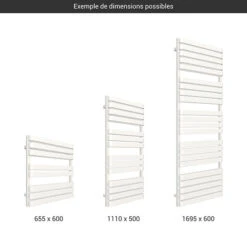 Sèche-serviette Chauffage Central - Blanc - Raccordement Au Centre - Warp/TB/ZXB -Sèche-Serviettes gamme seche serviettes wrap tb blanc