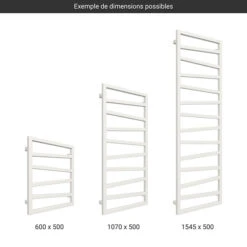 Sèche-serviette Chauffage Central - Blanc - Raccordement Au Centre - Zigzag/ZXB -Sèche-Serviettes gamme seche serviettes zigzag blanc 2