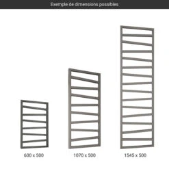 Sèche-serviette électrique - Gris Foncé Métallique - Raccordement à Droite -Sèche-Serviettes gamme seche serviettes zigzag metallic stone 2