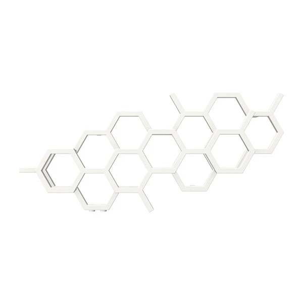 Sèche-serviette Horizontal Design - Blanc - Raccordement Au Centre - HEX/ZX 3 Sèche-serviette Horizontal Design - Blanc - Raccordement Au Centre - HEX/ZX