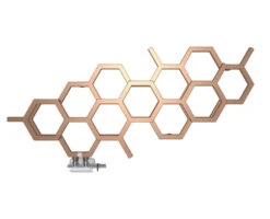 Sèche-serviette Design - Chauffage Central - Bright Copper - Raccordement à Gauche - HEX/YLBCO