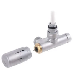 Kit Raccord Satiné V2MD - O8 Vanne + Tête : Départ/Retour Du Mur