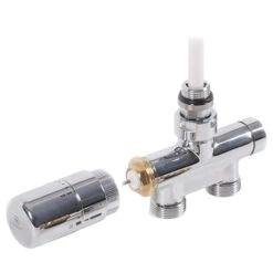 Sèche-Serviettes -Sèche-Serviettes kit vanne thermostatique v2 sol gauche chrome