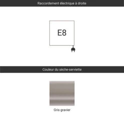 Sèche-Serviettes -Sèche-Serviettes raccordement e8 gravier