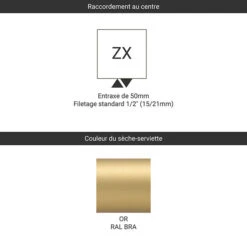 Sèche-Serviettes -Sèche-Serviettes raccordement zx brass