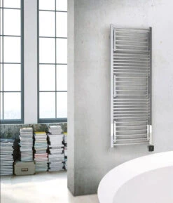 Sèche-serviette électrique Chromé - 2 à 4 Tablettes D'étendage - Stendy Short