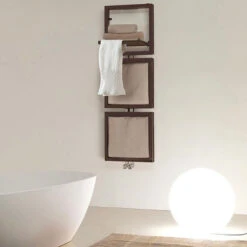 Sèche-serviette Eau Chaude - Couleurs Pastel - 3 Tablettes D'étendage - Tris 9 Sèche-serviette Eau Chaude - Couleurs Pastel - 3 Tablettes D'étendage - Tris -Sèche-Serviettes radiateur etendage rouge brique design tris