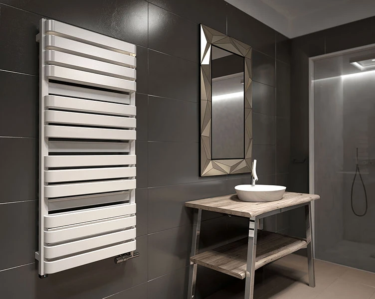 Sèche-serviette Mixte Blanc - Raccordement Au Centre Et à Droite - Warp T Bold/Z8B 5 Sèche-serviette Mixte Blanc - Raccordement Au Centre Et à Droite - Warp T Bold/Z8B – Image 3