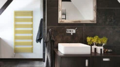 Sèche-serviette Mixte - Couleur Au Choix - Raccordement Au Centre Et à Droite - Alex/Z8 -Sèche-Serviettes radiateur salle de bains sdb jaune alex