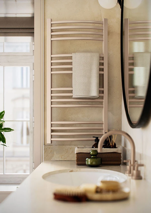 Sèche-serviette Mixte - Champagne - Raccordement Aux Extrémités - Lena/V2 5 Sèche-serviette Mixte - Champagne - Raccordement Aux Extrémités - Lena/V2 – Image 3