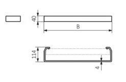 Barre Porte-serviette Case Slim -Sèche-Serviettes schema technique barre porte serviette case slim
