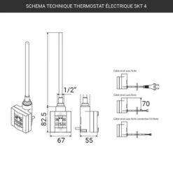 Sèche-Serviettes -Sèche-Serviettes schema technique thermostat electrique skt4 3