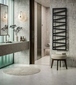 Sèche-serviette Chauffage Central - Noir Mat - Raccordement Aux Extrémités - Wind/SXN 8 Sèche-serviette Chauffage Central - Noir Mat - Raccordement Aux Extrémités - Wind/SXN -Sèche-Serviettes sdb design seche serviette noir eau chaude wind