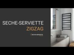 Petit Sèche-serviette électrique Noir - Raccordement à Droite - Zigzag/E8N -Sèche-Serviettes sddefault 12