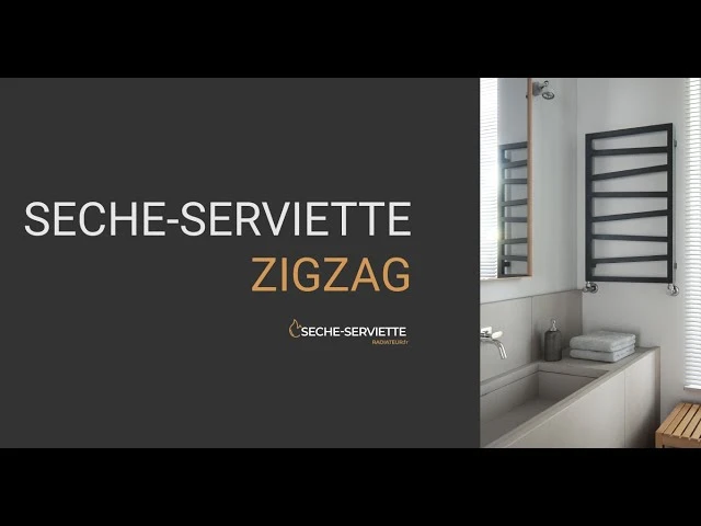 Petit Sèche-serviette Noir Chauffage Central - Raccordement Au Centre - Zigzag/ZXN 6 Petit Sèche-serviette Noir Chauffage Central - Raccordement Au Centre - Zigzag/ZXN – Image 4