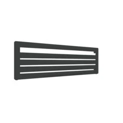 Sèche-serviette Horizontal Noir - Chauffage Central - Raccordement Aux Extrémités - Aéro HG/SXN