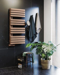 Sèche-serviette Chauffage Central Cuivre Lumineux - Raccordement à Une Extrémité -Sèche-Serviettes seche serviette cuivre lumineux sdb moderne warps 1