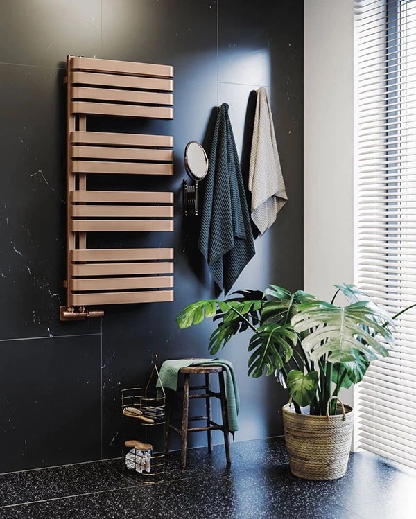 Sèche-serviette électrique - Cuivre Lumineux - Raccordement à Droite - Warp S/E8 5 Sèche-serviette électrique - Cuivre Lumineux - Raccordement à Droite - Warp S/E8 – Image 3