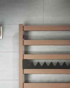 Sèche-serviette électrique - Cuivre - Raccordement à Droite - Vivo/E8 -Sèche-Serviettes seche serviette cuivre sdb grise vivo 2