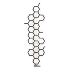 Sèche-serviette Design Eau Chaude - Gris Orage - Raccordement Au Centre - HEX/ZX