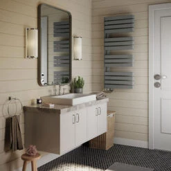 Sèche-serviette électrique - Poivre Et Sel - Raccordement à Droite - Warp S/E8 8 Sèche-serviette électrique - Poivre Et Sel - Raccordement à Droite - Warp S/E8 -Sèche-Serviettes seche serviette design gris poivresel warps 1