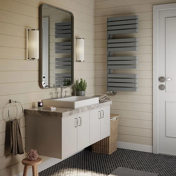 Sèche-serviette électrique - Poivre Et Sel - Raccordement à Droite - Warp S/E8 5 Sèche-serviette électrique - Poivre Et Sel - Raccordement à Droite - Warp S/E8 – Image 3